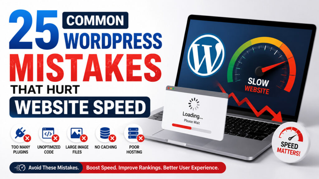 25 Common WordPress Mistakes That Hurt Website Speed