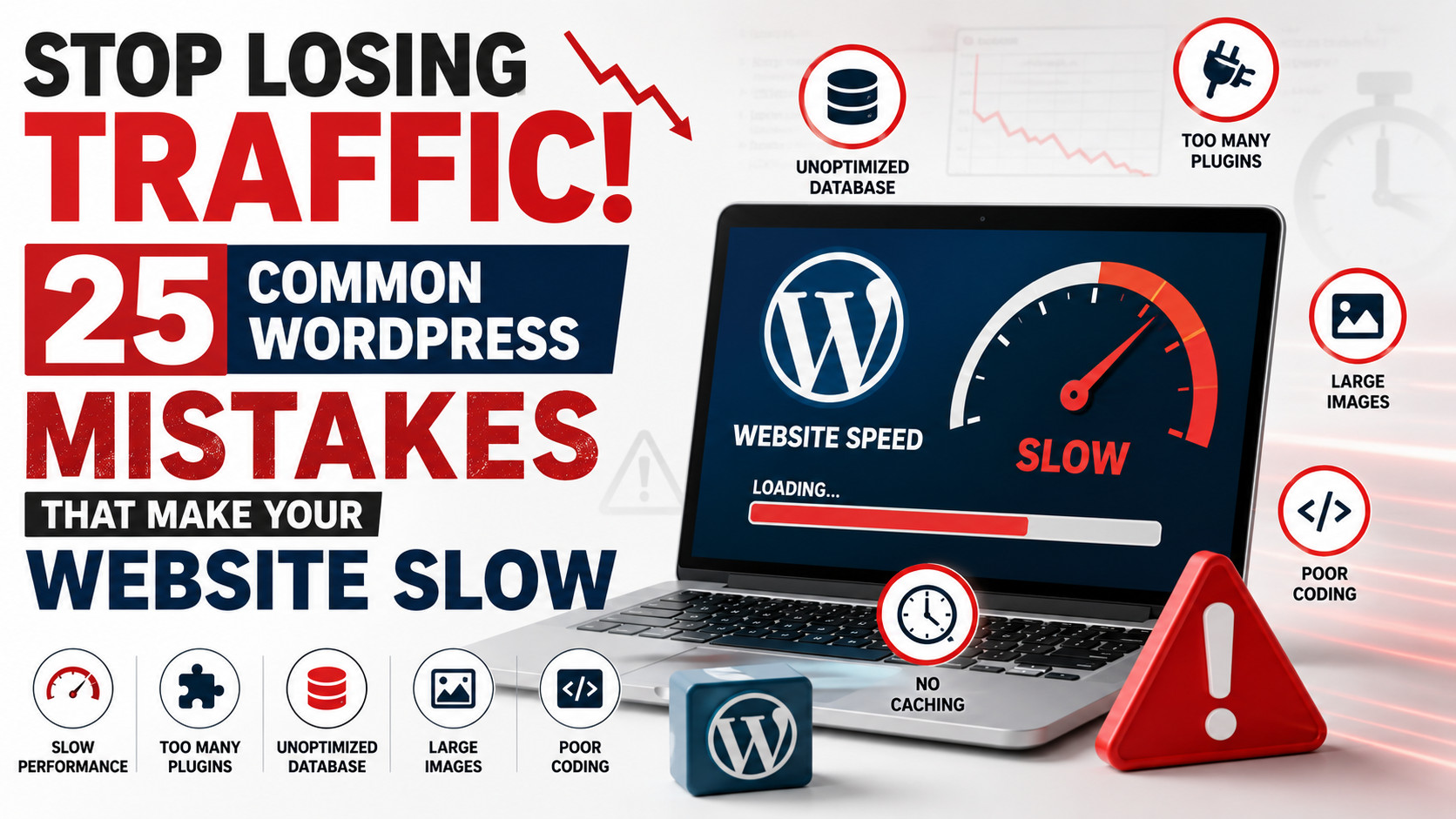 Stop Losing Traffic! 25 Common WordPress Mistakes That Make Your Website Slow