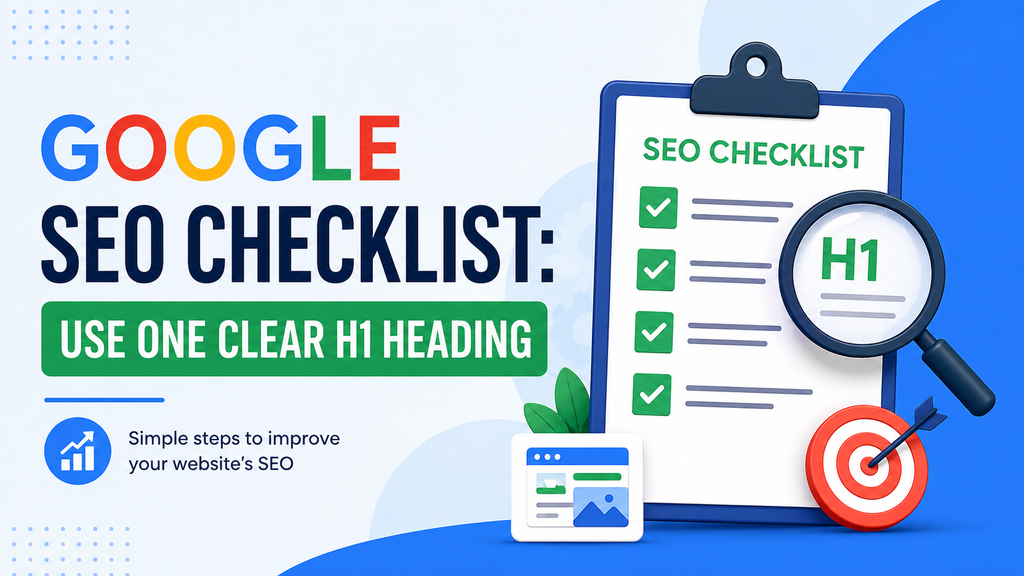 Google SEO Checklist: Use One Clear H1 Heading