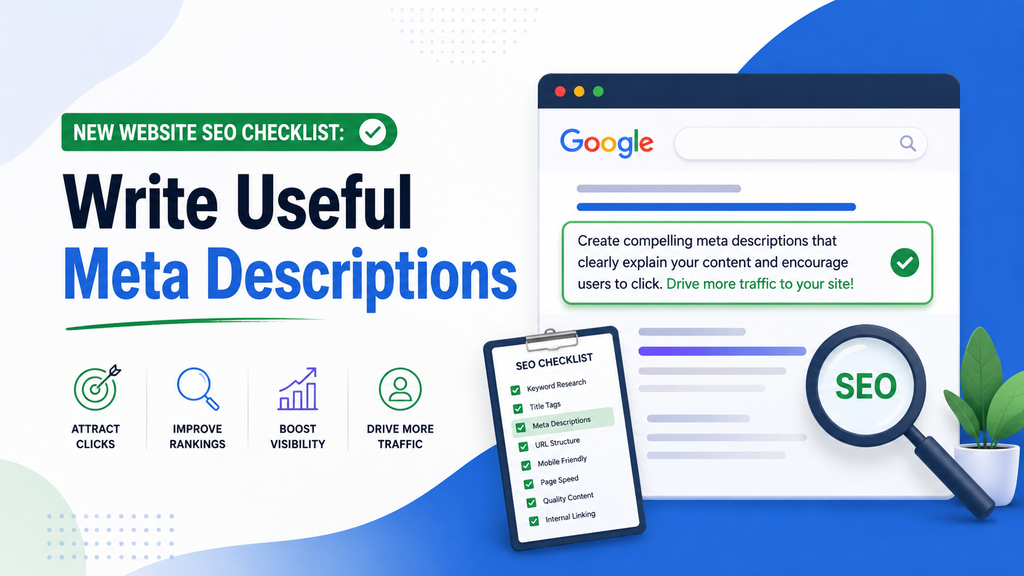 New Website SEO Checklist: Write Useful Meta Descriptions
