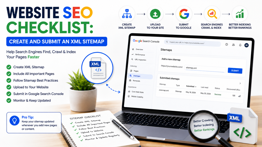 Website SEO Checklist: Create and Submit an XML Sitemap